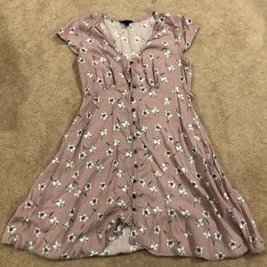 Purple Floral Sun Dress